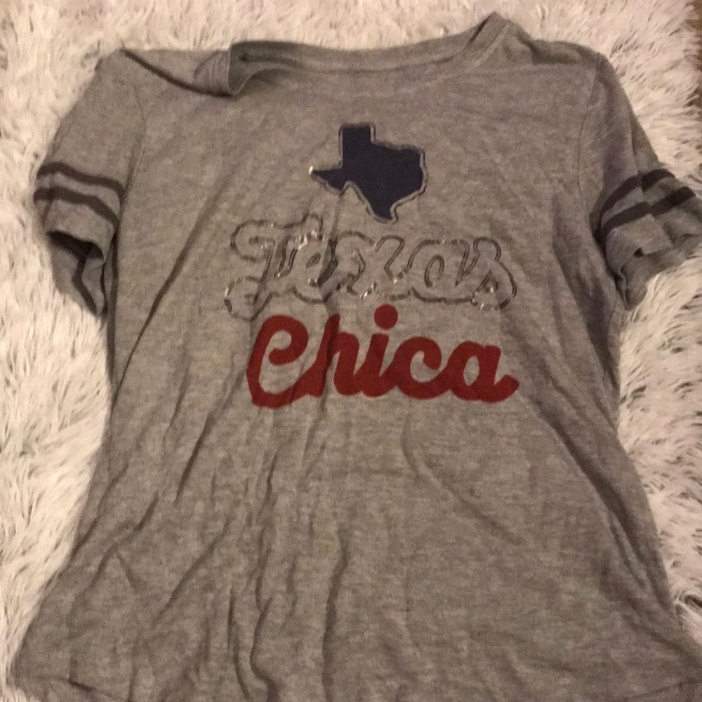 Grey Texas t-shirt🤍🖤❤️🤍💙
